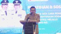 IMG-20230912-WA0042(1) Bupati Banggai H. Amirudin menghadiri dan membuka secara langsung kegiatan Pelatihan dan Sosialisasi Regulasi Dan Tata Cara Pengelolaan Data Terpadu Kesejahtraan Sosial (DTKS) Melalui Aplikasi Sosial Next Generation (SIKS-NG), yang diselenggarakan oleh Dinas Sosial Kabupaten Banggai, bertempat di Hotel Estrella Luwuk, Kelurahan Tanjung Tuwis, Kecamatan Luwuk Selatan.